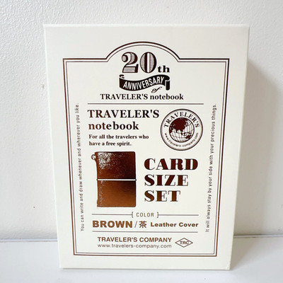 TRAVELER S Notebook Card Size 20th Anniversary Set Color Brown JAPAN