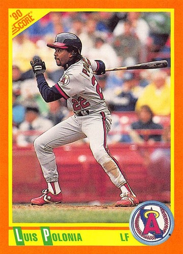 Luis Polonia 1990 Score Rookie & Traded 46T California Angels Baseball Card - Picture 1 of 2