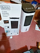BLACK+DECKER Portable 2-in-1 Air Cooler – 7L Tank, 65W, White