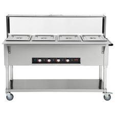 VEVOR 4-Pan Commercial Food Warmer, 4 x 20.6QT Electric Steam Table, 2000W Profe
