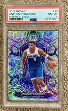 Anthony Edwards POP 1! PSA 8 SSP International SCOPE prizm 2023-24 Panini Mosaic