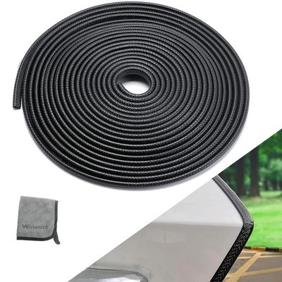 32.8ft (10m) Car Door Edge Guards Black   Rubber, No Glue, U-Shaped, Built-in...