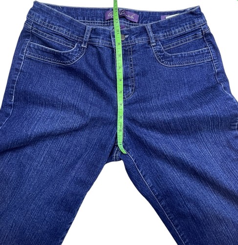 Gloria Vanderbilt Damen Skimmer Caprihose Größe 6 dunkle Waschung Denim Schlankmacher - Bild 4 von 9