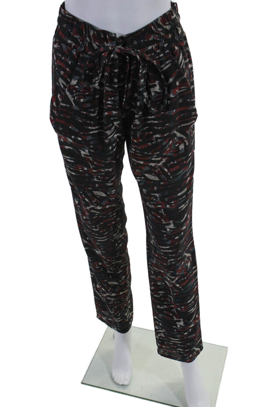 IRO Women's Elastic Drawstring Waist Straight Leg Pants Multicolor Size 1
