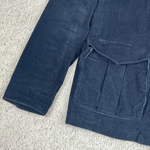 Barbour Trent Cord Corduroy Blazer Mens M Navy Blue 3 Button Jacket White Label - Picture 3 of 16