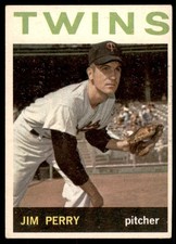 1964 Topps #34 JIM PERRY Minnesota Twins EX