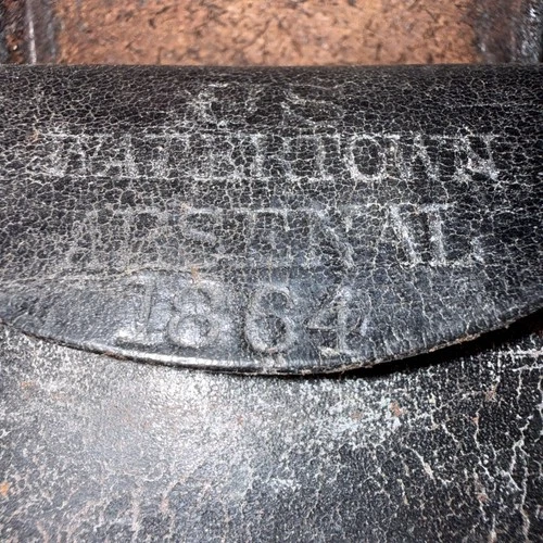 1864 Watertown Arsenal Percussion Cap Pouch Civil War Union Army Original