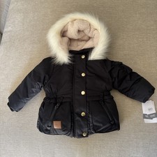 LONDON FOG Little Girls' Heavyweight Faux Fur Trim Fleece-Lined Jacket 12months