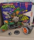 Vintage TMNT Ninja Turtles Figure Turtle Cycle 1990 Complete With Box