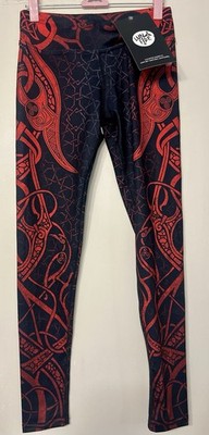 Lunafide Freya Women's High Waisted Leggings Size Small Red NWT Yoga Pants