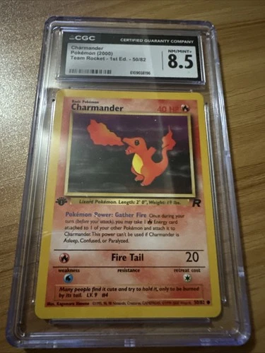 Charmander Team Rocket - 1st Ed. 50/82 CGC 8.5