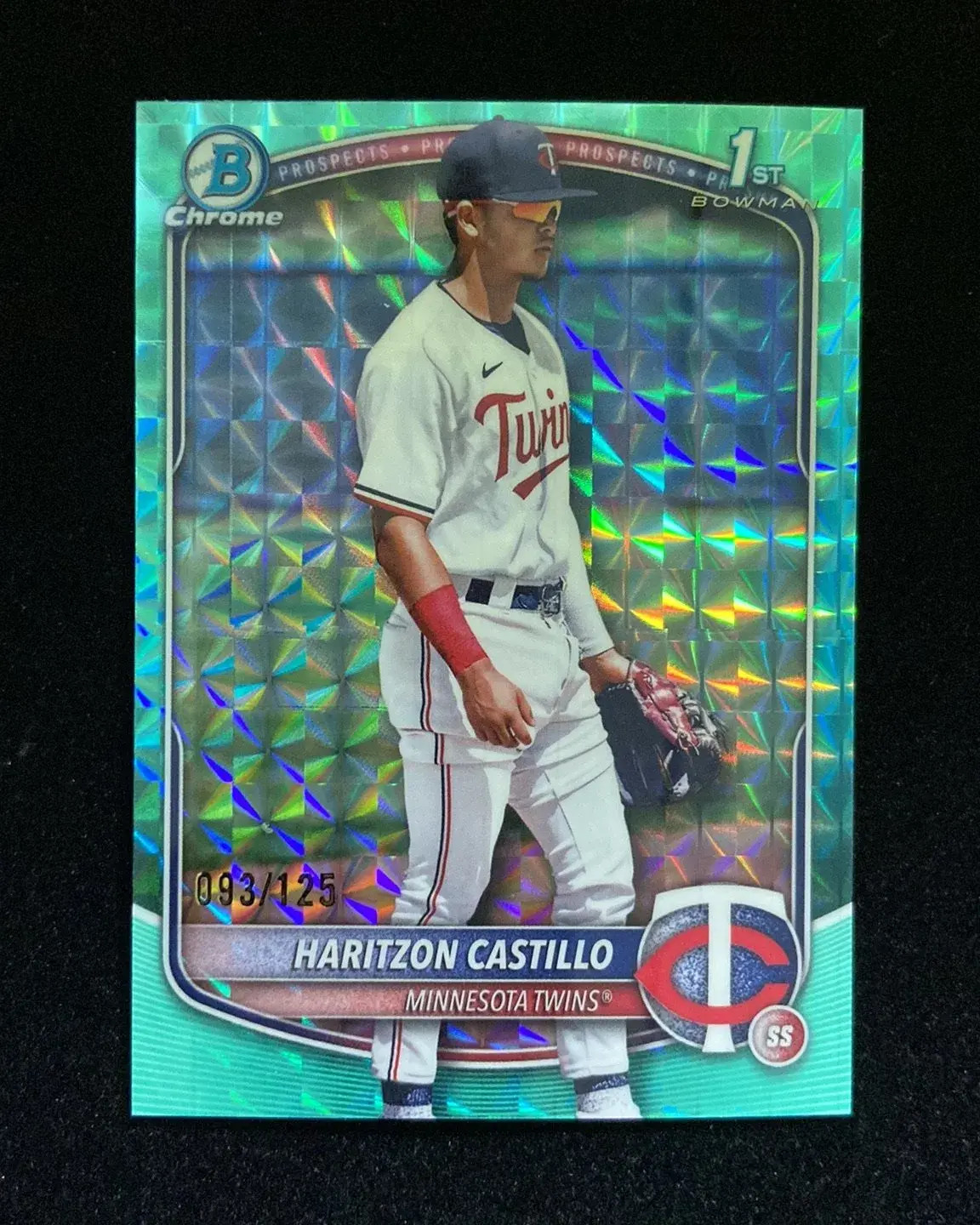 2025 Topps Bowman Chrome Aqua Geometric #BCP-161 Haritzon Castillo 1st 93/125 HD