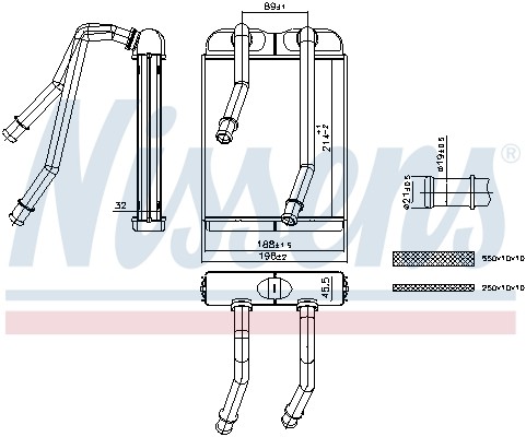 Nissens WäRmetauscher Innenraumheizung FüR VW Transporter VI Kasten 2.0 TDI-image