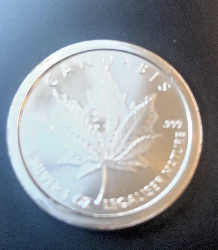 1 oz Cannabis BU Silver Round 2026 .999 Fine Bullion 2015