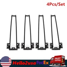 Black Coffee Table Metal Hairpin Legs Collapsible Solid Iron Bar Black Set of 4