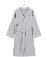 Lacoste Home Logo Patch 100% Cotton Pique Bath Robe ,Micro Chip ,One Size.