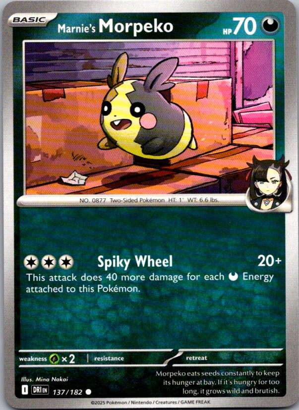 MARNIE'S MORPEKO 137/182 DESTINED RIVALS POKEMON