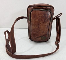 Vintage Kodak brown Camera Vinyl Carrying Case Strap Soft Material Inside USA