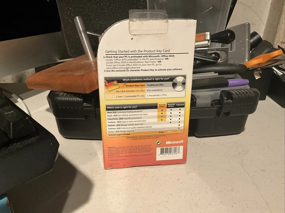 Microsoft Office Home and Student 2010 Full Retail Windows Key Card 1 PC License - Image 2 of 2