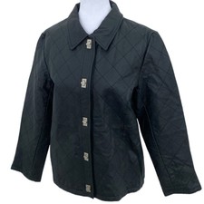 Dialogue Black Leather Jacket Sz. S