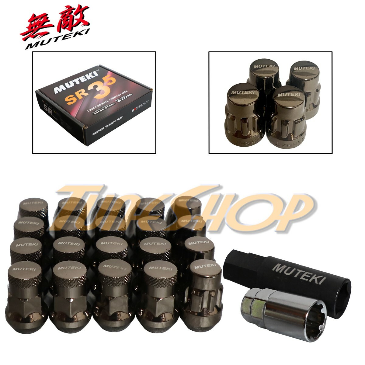 MUTEKI LOCK SR35 WHEELS LUG NUTS 12X1.25 M12 1.25 ACORN RIM CLOSE END