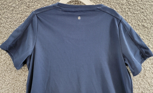 ID Ideology Core Training Short Sleeve Shirt Boys 6 Indigo Sea Solid Crew Neck - Picture 11 of 14