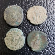 Lot of 4 Ancient Roman Coins-uncleaned-complete coins