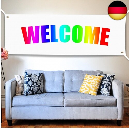 2 Sets 180x60cm Banner Weiß zum Bemalen, Polyester Blanko Banner Fahnen Weiß L - Bild 7 von 7