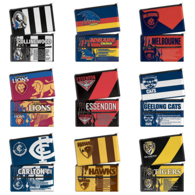 AFL Team Pencil Case School Work Stationary QUALITY LARGE Birthday Xmas Gift