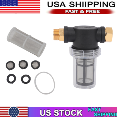 #ad Garden Hose Inlet Filter for High Pressure Washer Sediment Filter Attachment x4 $7.89