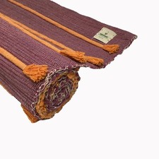 Ayurvedic Herbs Infused Handwoven Cotton Yoga Mat Anti-Slip Premium Grip