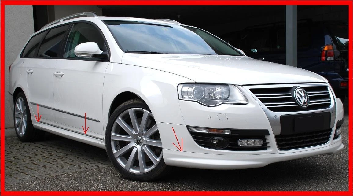 VW PASSAT B6 3C KOMBI-KAROSSERIESATZ R LINE Optik VORDERSPOILER + HECKROCK  + SS