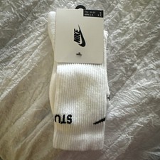 Nike x Stussy Everyday Crew Dri-Fit Socks NWT WMN 4-6 YTH 3Y-5Y