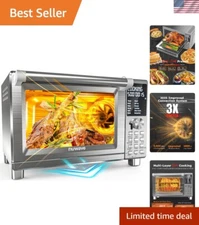 .30QT Brilliant Air Fryer Oven With Grill Combo - Smart Cooking Tech, PFAS-Free