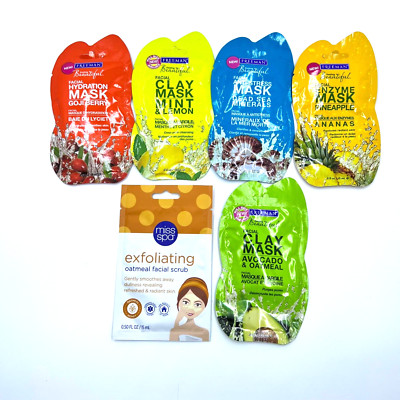 Custom Bundle of 6 Face Masks- Freeman Miss Spa Hydration Exfoilating Destress