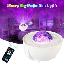 Galaxy Starry Sky Projector LED Kids Night Light Ocean Wave Star Moon Decor Lamp