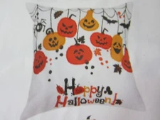 Halloween Jack O Lantern Accent Throw Pillow by Pumpkin Hallow 18" x 18" NEW