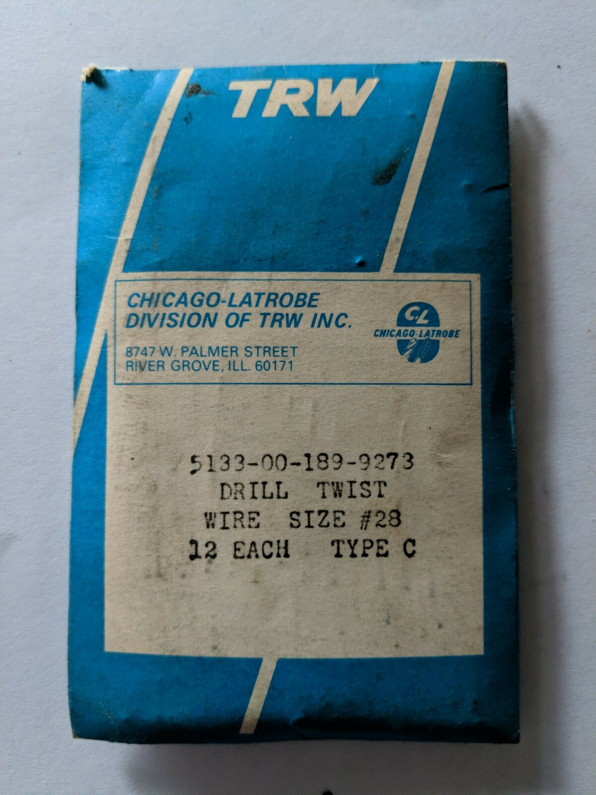 New Vintage, TRW ChicagoLatrobe Drill Bits 28. Made In USA eBay