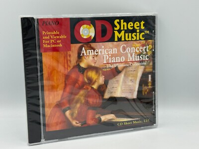 American Concert Piano Music CD-ROM Sheet Music NEW SEALED PC / MAC 2200 PAGES