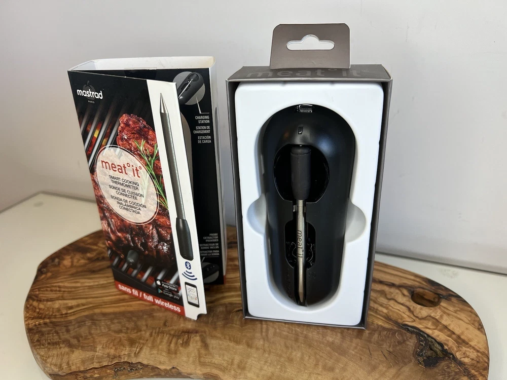 Meat Thermometer Meat It Bluetooth Wireless Grill and BBQ Cooking Sensor Mastrad