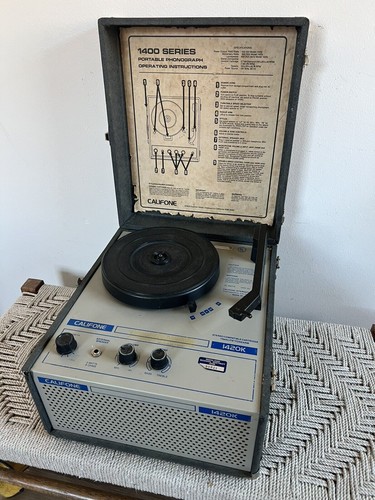 🍊Vintage Califone Stereo 4-Speed Record Player Turntable | Model 1420K WORKS!