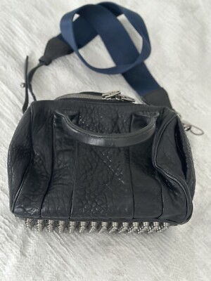 Alexander Wang Rocco Bag In black pebbled leather with hardware