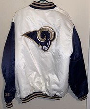 ST. Louis Rams Jacket NFL Football Satin Jacket Reebok Men s XLarge Y2K Vintage