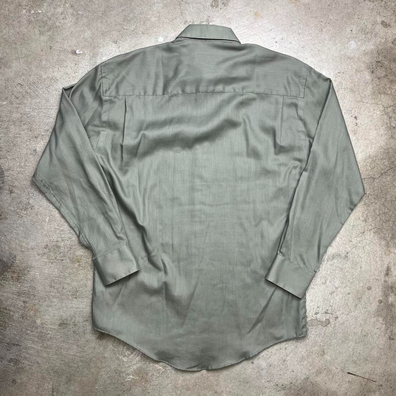 Camicia uomo vintage Yves Saint Laurent YSL con bottoni taglia small verde manica lunga