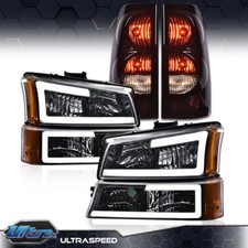 Fit For 2003-2006 Chevrolet Silverado Led Drl Headlightstail Lights Black