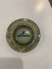 VINTAGE CIGARETTE KING ROUND GLASS ASHTRAY - FABULOUS!
