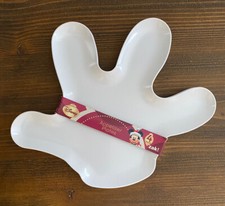 NWT Disney zak Set of 4 MICKEY MOUSE HAND APPETIZER PLATES 10" Wide New