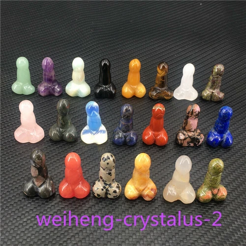 Wholesale Natural mix mini Penis Carved quartz Crystal Massager Wand Healing - Picture 8 of 296