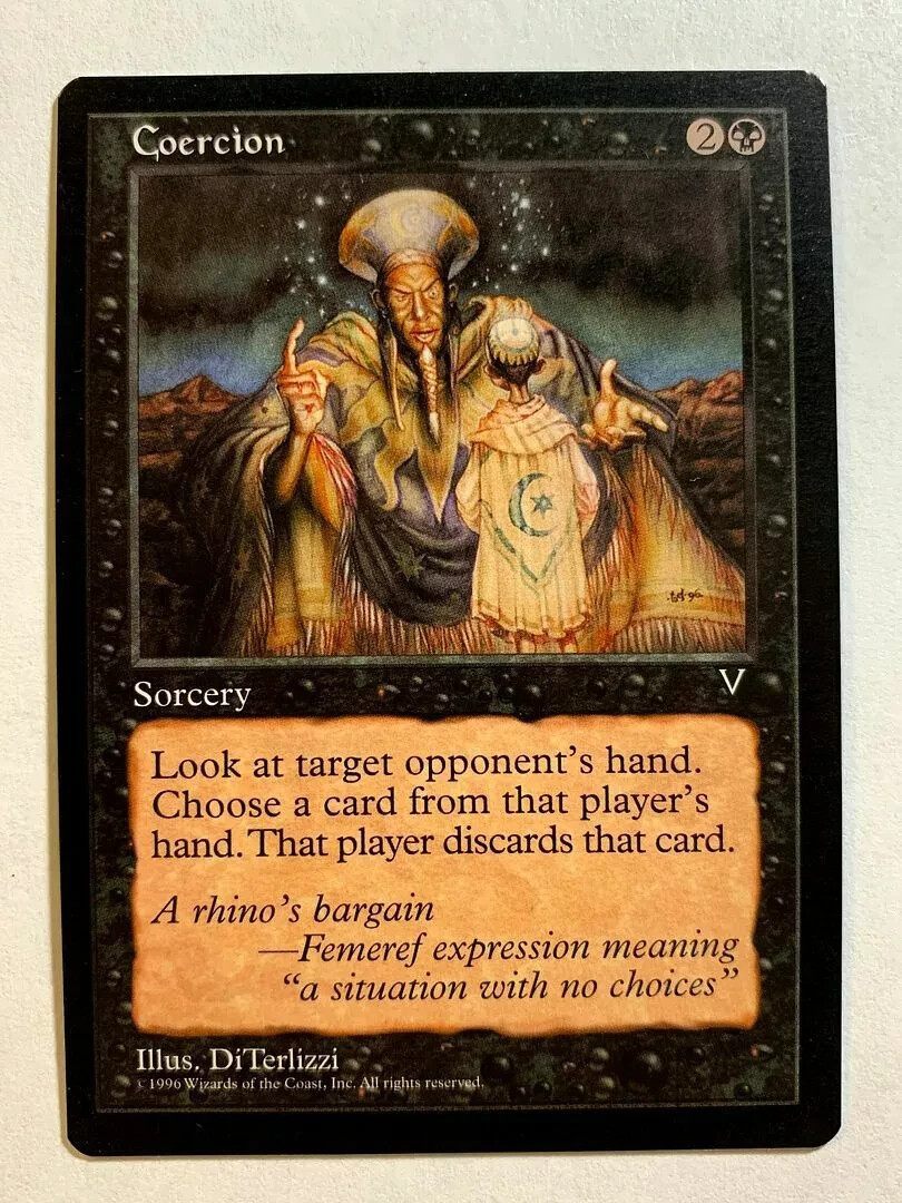COERCION Visions 1997 Magic The Gathering MTG Common Black HP