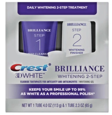 Crest 3D Zahnpasta White Brilliance 2-stufiges Set für Weiße Zähne - orig. USA